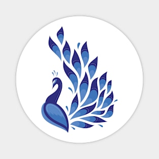 Blue Peacock Magnet